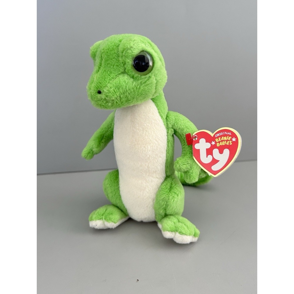 TY Beanie Baby 2009 GUS the Gecko Lizard (Green Eyes Version) 7" W Tags Nice!